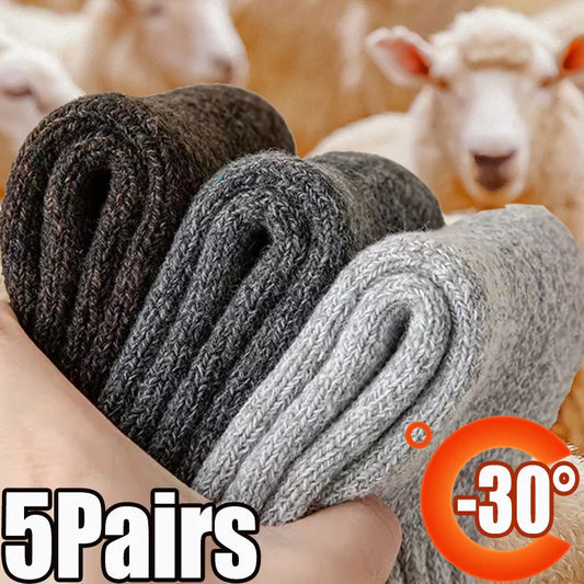 Premium Alpaca Wool Socks – 5-Pair