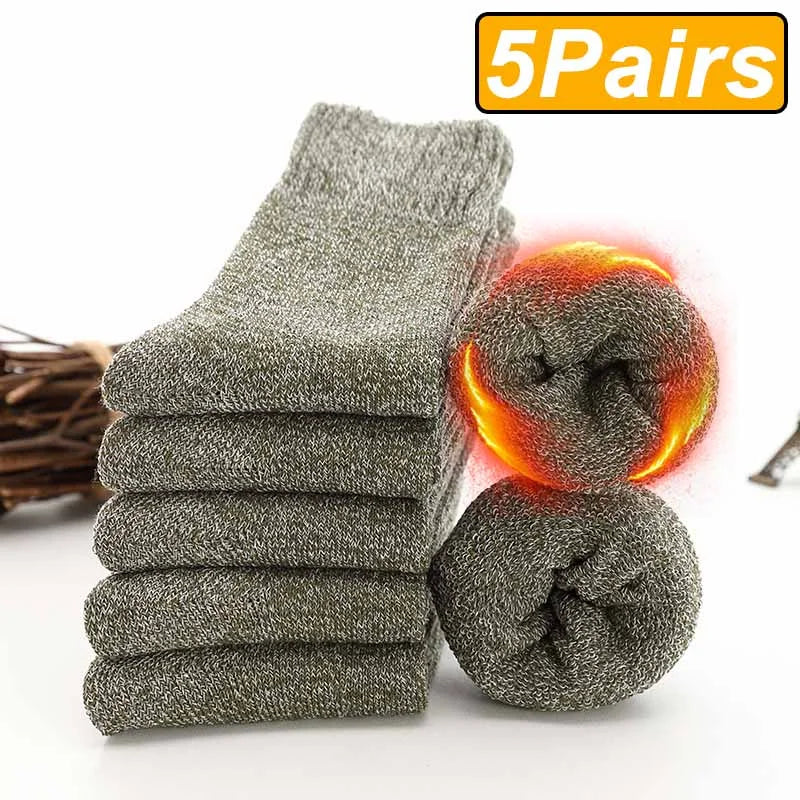 Premium Alpaca Wool Socks – 5-Pair